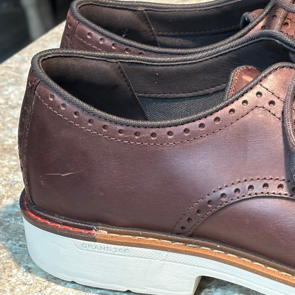 Cole Haan Men's Classic Brown Go to Plain Toe Lace Up Oxfords Size 11M - Picture 4 of 12